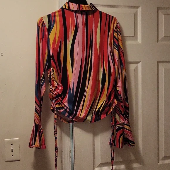 SHEIN Colorful Striped Blouse - Picture 5 of 5